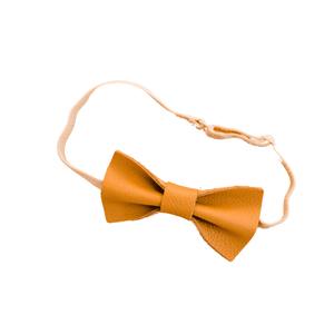 Camel Leather Adjustable Bowtie - The Charlotte Letter